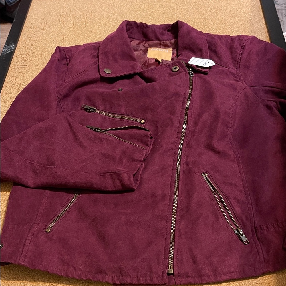 Takara Deep Burgundy Leather Jacket